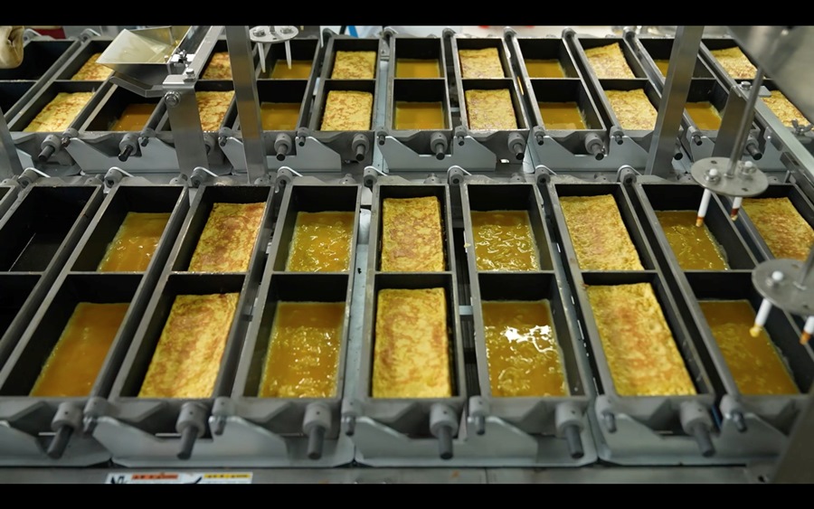 葵涌の食品工場で製作された卵焼き