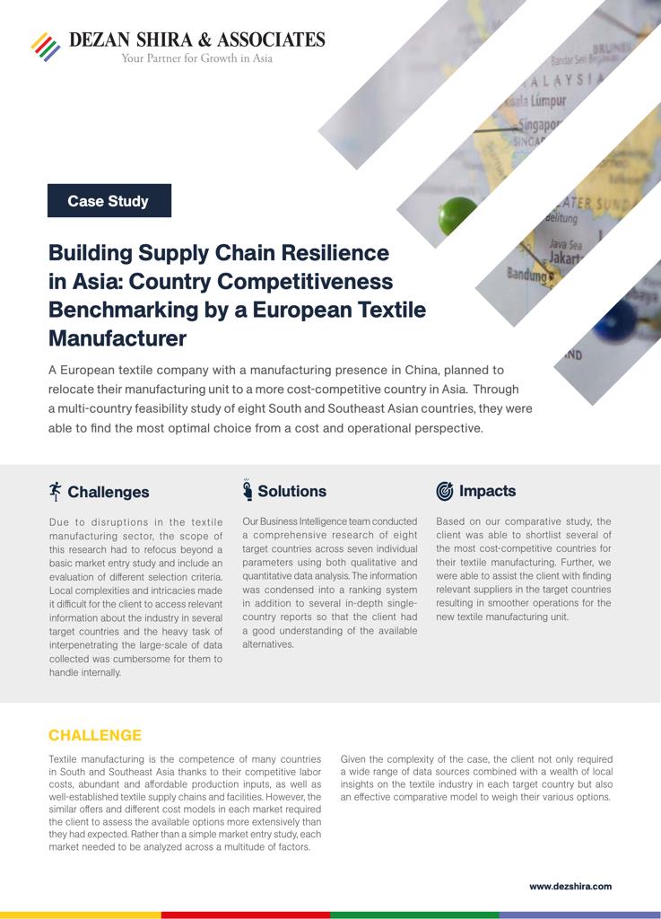 Building Supply Chain Resilience in Asia - Country Competitiveness Benchmarking by a European Textile Manufacturer thumbnail