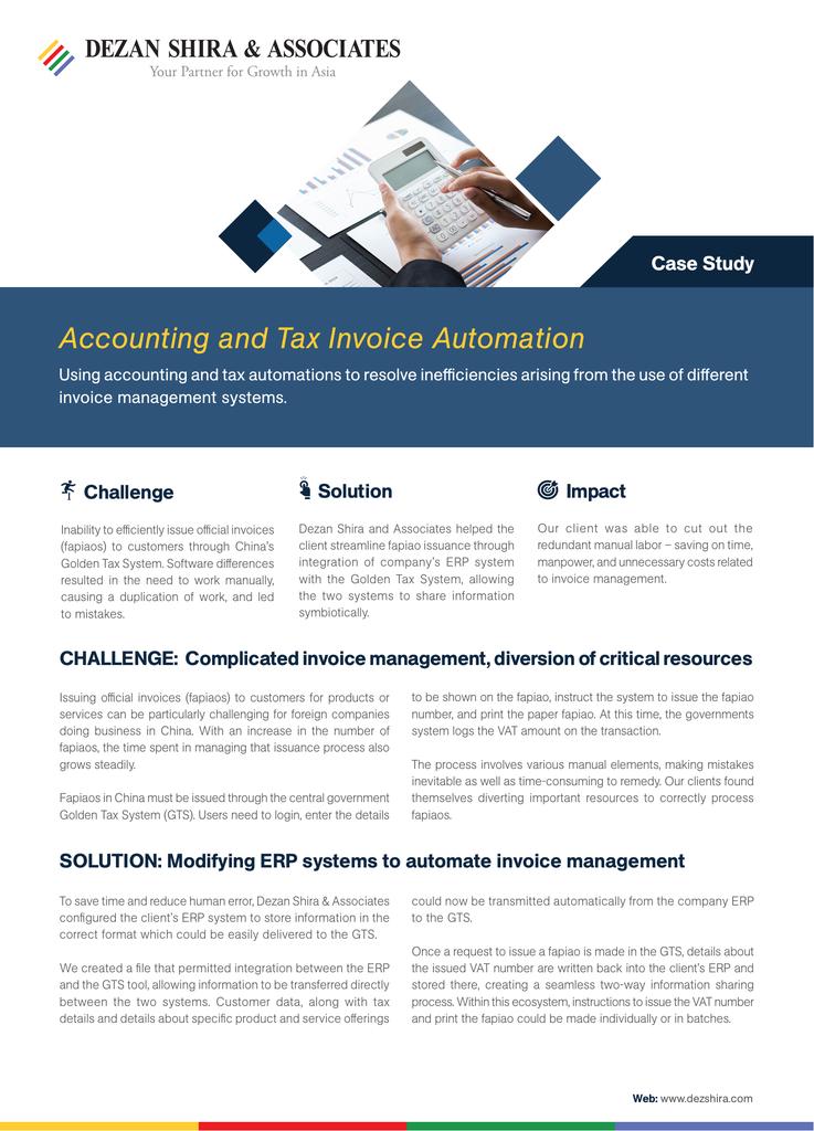 Accounting and Tax Invoice Automation thumbnail