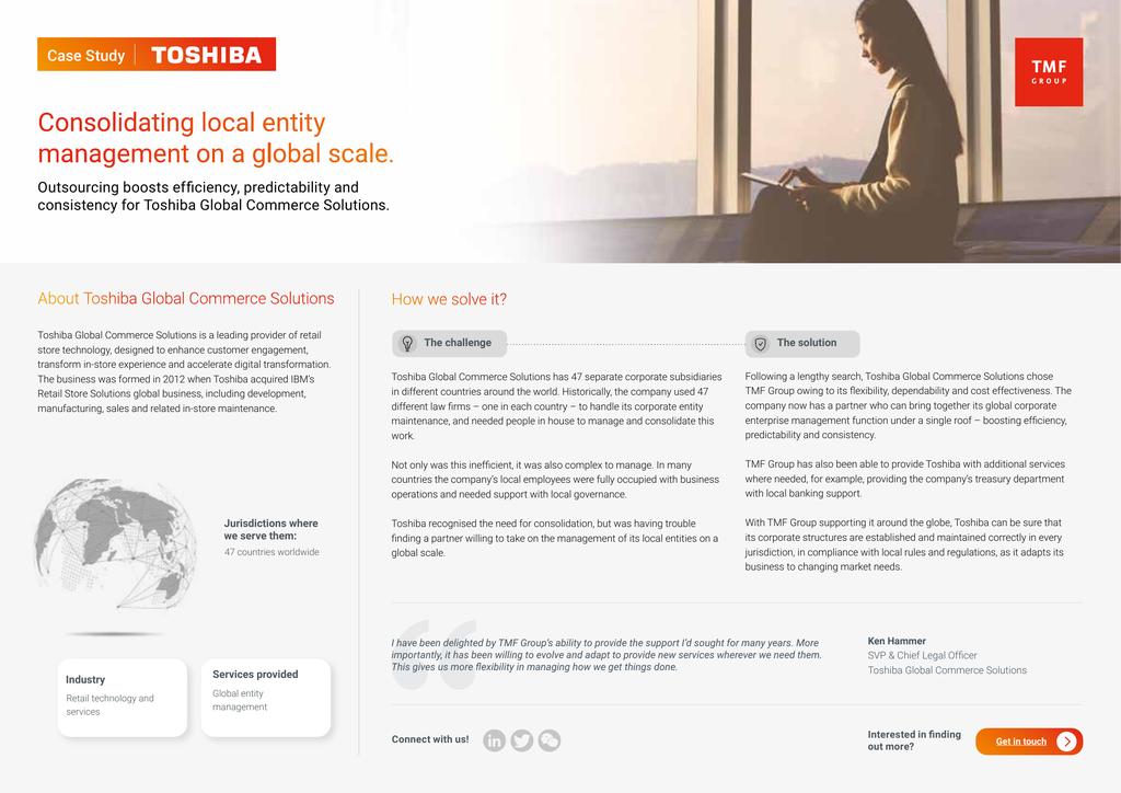 Consolidating local entity management on a global scale. thumbnail