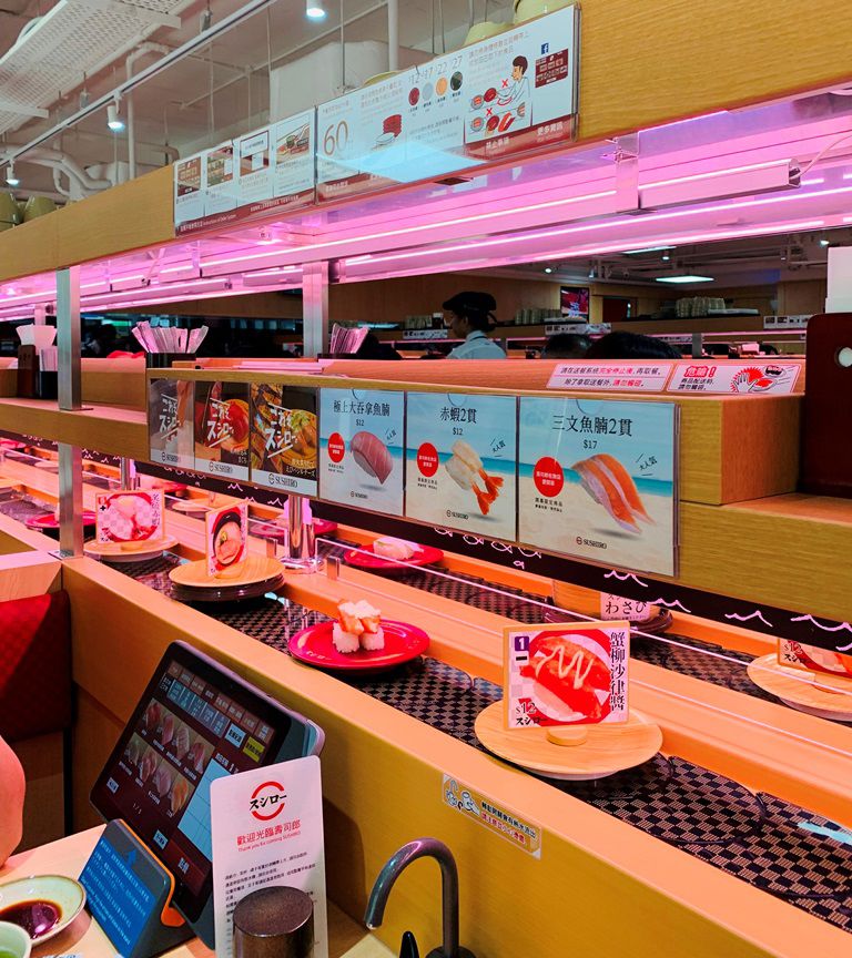 The flagship store in Hong Kong offers traditional and creative sushi at affordable price plus other side dishes and desserts