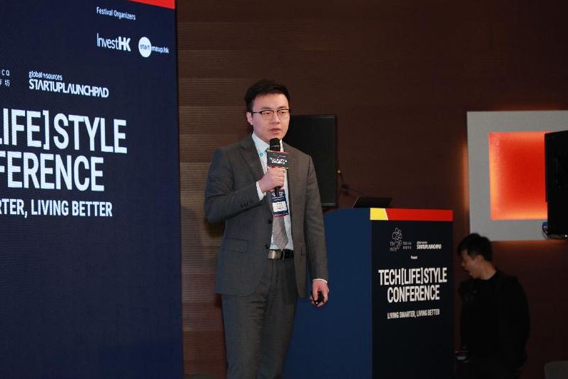 Co-founder of SenseTime Mr Xu Bing gives a presentation on "How AI creates smarter living" at the StartmeupHK Festival TECH[LIFE]STYLE Conference on 22 January. SenseTime is one of Hong Kong's unicorns.